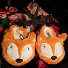 Orange Fox Baby Slippers Brand New With Hanger Still Attached. *Never Worn* Fox Baby, Orange Fox, Baby Fox, Baby Slippers, Orange Cream, Kids Shoes, Kids Shop, Fox, Slippers