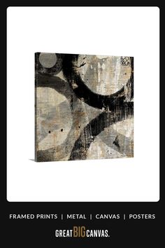 an abstract painting with black and white colors