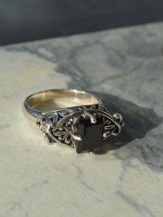 Composition : Silver (Sterling Silver 92. 5%), Natural Black OnyxCountry of Origin : KOREA Women Accessories Jewelry, Jewelry Accessories, Jewelry Rings, Composition, Women Accessories, Sterling Silver, Ring, 10 Things, Silver