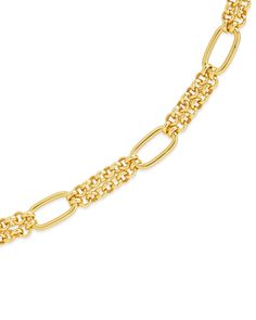 Add shine and glam to any look with this bold bracelet! This unique design features alternating large and small chain links. Available in gold and silver, and adjustable for a perfect fit. Materials: 14K gold or rhodium plated brass Features: Measures 7" length with 1.25" extender, 0.3" width, Lead & Nickel free, lobster clasp Chain Links, Silver Chain Bracelet, Chain Jewelry, Curator Style, Chains Jewelry, Gold And Silver, Silver Bracelets, Chain Bracelet, Rhodium Plated