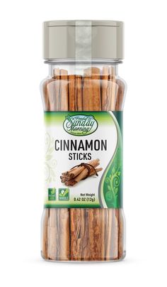 cinnamon sticks in a glass jar