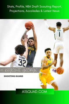 Baylor’s Keyonte George shooting, dribbling and standing with his hands in the air. Keyonte George, Kevin Porter, Behind Every Great Man, Basketball Tournament, Baylor Bear