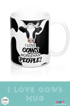 cows mug I Love Cows, Mug Designs, Morning Coffee, To Work, Cow, Milk, Mug, I Love