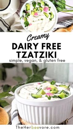 dairy - free tatzka recipe with vegetables and cream