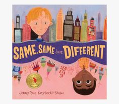 someone holding up a children's book about same same but different