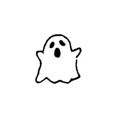 a black and white drawing of a ghost