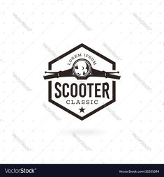 a logo for a sport club with the name scooter classic on white background