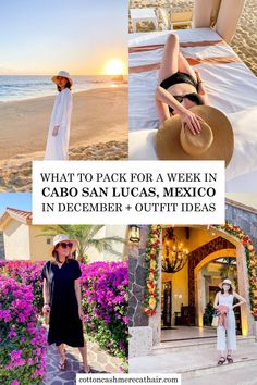 what to pack for a week in cabo san lucas, mexico in december and outfit ideas