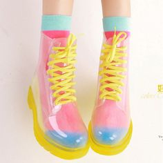 Candy Colors Martin Transparent Waterproof Rain Boots sold by Fashionstyle. Shop more products from Fashionstyle on Storenvy, the home of independent small businesses all over the world. Sand Boots, Bright Shoes, Water Shoes Women, Kawaii Shoes, White Shoe, Blue Green Orange, Jelly Shoes, Water Shoes, Casual Shoes Women