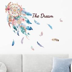 PRICES MAY VARY. High Quality: Our dream catcher feather wall decors are made of premium vinyl PVC, which is removable, durable, environmental, non-toxic, waterproof, safe to use and non-fading, it can remain shiny for a long time. Best Gifts: Everyone has dreams in their heart, mankind is great because of dreams. Giving the dream catcher feather wall stickers as a gift to the kids mean to give them dream, hope and blessing. So it will be a special gift which can bring your kid happiness, it can Feather Wall Decal, Translucent Stickers, Feather Stickers, Diy Wall Painting, Feather Dream Catcher, Feather Wall Art, Wall Painting Decor, Feather Wall, Wall Stickers Bedroom