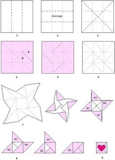 how to make an origami star with pictures and instructions for the paper stars