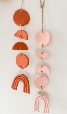 the diy air dry clay wall hangings are easy to make and so cute