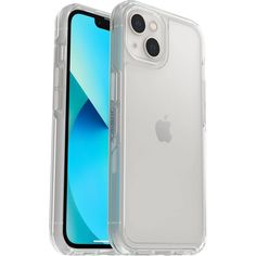 an iphone case that is clear and has a camera attached to the back of it