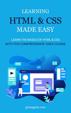 the cover for learning html and css made easy with this comprehene video course