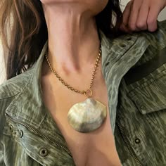 Summer Necklace Beach, Big Pendant Necklace, Big Shell, Jewelry Big, Big Necklace, Large Pendant Necklace, Necklace Big, Aesthetic Jewelry, Large Necklace