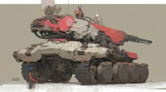 a robot that is sitting on top of a tank