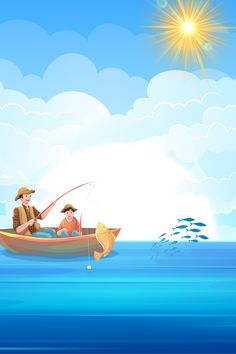 two people in a boat fishing on the ocean