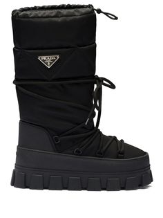 Outer: Recycled Polyamide 100%, Calf Leather 100% Sole: Rubber 100% Lining: Fabric 100% ESTIMATED DELIVERY Jan 19 - Jan 26 Black Nylon Boots With Padded Ankle, Black Nylon High-top Boots, Moncler Moon Boots, Moon Boots Nylon, Moon Boots Farfetch, Black Fur Moon Boots, Long Black Boots Farfetch, Mid Heels Pumps, High Leather Boots