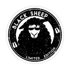 a black sheep sticker with the words,'black sheep limited edition'on it