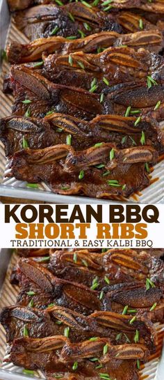 korean bbq short ribs on a platter