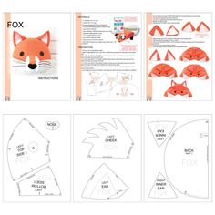 the instructions for how to make an origami fox paper crafting kit with pictures