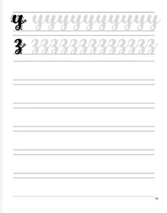 the printable worksheet for cursive writing with numbers and letters on it