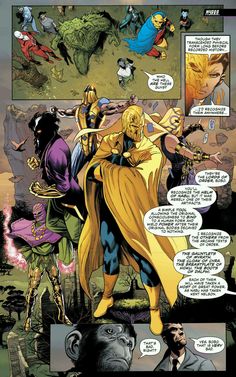 an image of a comic page with many different characters