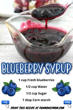 the blueberry syrup recipe is ready to be eaten