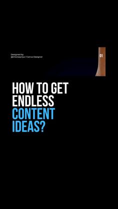 the cover of how to get endless content ideas?