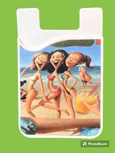 Beach Girls Selfie Silicone Phone Wallet Card Holder Silica Gel Pocket | Mercari