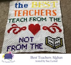 the best teachers teach from the heart, not from the heart cross - stitch pattern