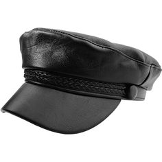 a black leather hat with braids on it