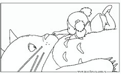 a black and white drawing of a cat laying on top of a person in bed