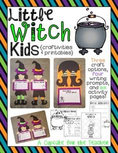 the little witch kids craftivity printables for halloween