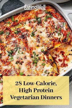 Add some filling protein to your day with these recipes that pack in at least 15 grams per serving. Full Plate Living Recipes, Protein Dinner Recipes, Meatless Mains, Inflammation Diet Recipes, Meatless Dinners, Vegeterian Recipes, Mediterranean Diet Recipes Dinners