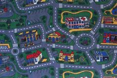 a child's play area with lots of roads and houses on it, as well as the words today kids will never know how many countries hours of fun would be spent on this city