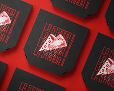 several black and red coasters with different designs on them that say, la stroman latin literature