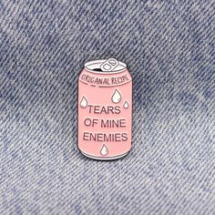 Sip on humour with our "Tears of Mine Enemies" Drink Can Enamel Pin Badge. This amusing accessory lets you wear your playful side, featuring a tongue-in-cheek message. Pin it on and make a statement that's sure to provoke laughter, turning your attire into a conversation starter that's as refreshing as a cold beverage. Size approx. 17mm x 30mm Work Humour, Pink Soda, Enamel Pin Funny, Enamel Pin Badge, Birthday List, 15th Birthday, Anime Cat, Work Humor, Soda Can