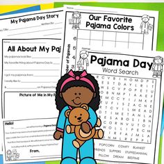 the paginaa day worksheet is filled with words and pictures