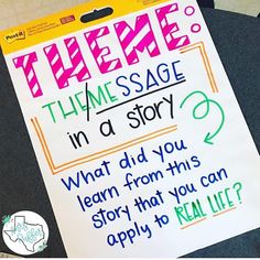 there is a sign on the floor that says time to say message in a story and what did you learn from this?