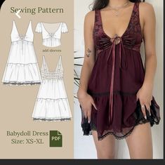 a women's nightgown with lace trimmings and spaghetti straps on the bottom