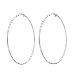 silver Mv Outfits, Celebrity Jewelry, Hoop Earrings Style, Loop Earrings, Big Rings, Large Hoop Earrings, Sterling Silver Hoop Earrings, Big Earrings, Charm Set