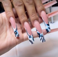 Mexican Acrylic Nails Design, Long Nail Designs Summer, Puerto Rican Nails, Barro Nails Mexican, Mexican Nails Designs Mexico, Nails For Mexico Vacation, Charro Nails, Mexico Inspired Nails, Mexican Inspired Nails Mexico