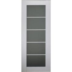 a white bookcase with three shelves on each side and one door open to the other