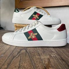 The Color Is Comfortable And Clean, It Is Brand New And Unused, It Is True, If You Like, If You Place An Order Now, I Will Send It To You Within 2 Working Days, Except Holidays, If You Have Any Objection, You Can Contact Me At Any Time, I Will Serve You At Any Time. Gucci Custom White Lace-up Sneakers, White Gucci Slip-on Sneakers, Gucci Shoes Women, Gucci Fashion, Send It, Shoes Color, Gucci Shoes, White Shoes, Womens Shoes Sneakers