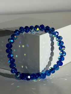 Blue crystal bracelet hand made quality crystals and quality links Blue Crystal Bracelet, Crystal Bracelet, Blue Crystals, Crystal Bracelets, Beaded Necklaces, Favorite Jewelry, Beaded Necklace, Jewelry Necklaces, Hand Made