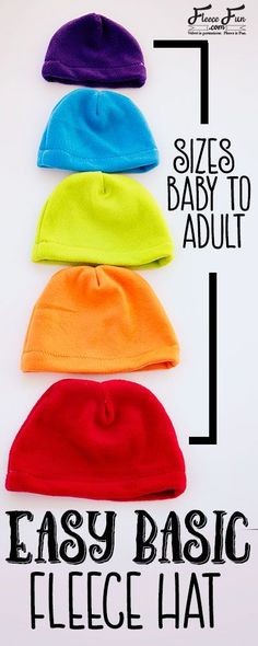 the easy basic flee beanie hat pattern for babies and toddlers