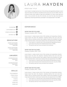 a professional resume template with an image on the top and bottom corner, in black and white