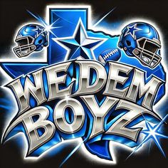 the logo for the football team is shown in blue and silver with stars on it