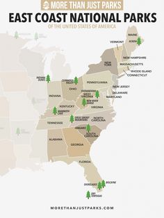 a map with the most parks in each state